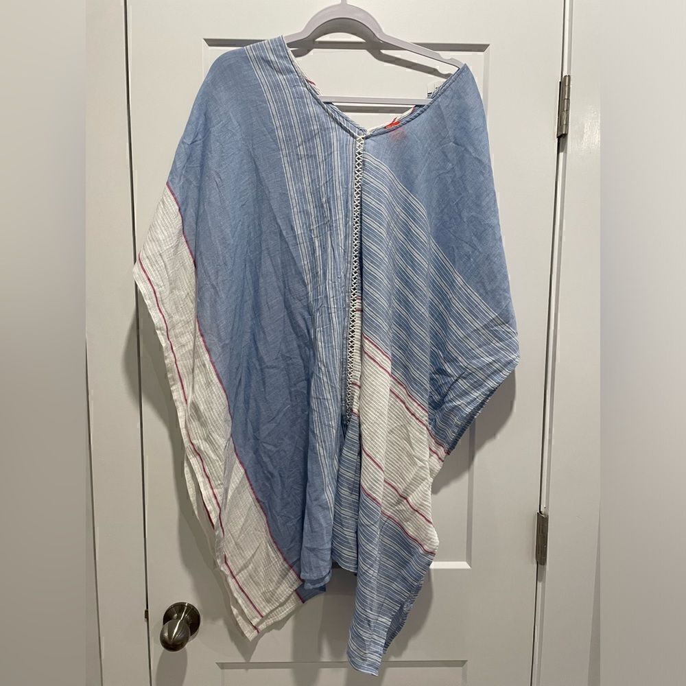 Red Carter Kaftan Poncho